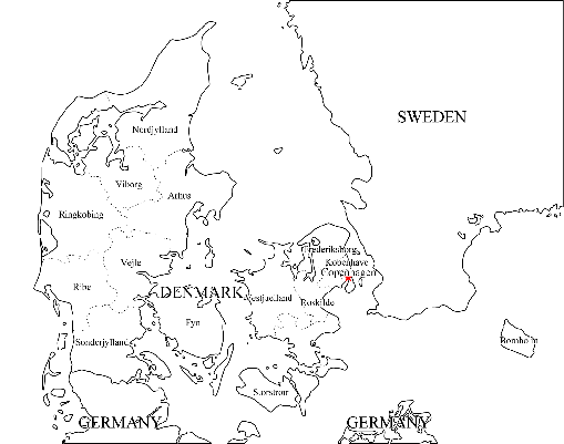 denmark map