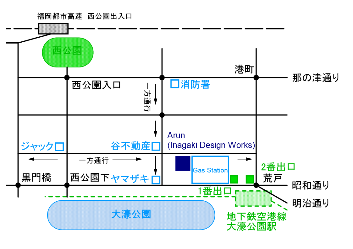 イナガキデザインワークス 地図